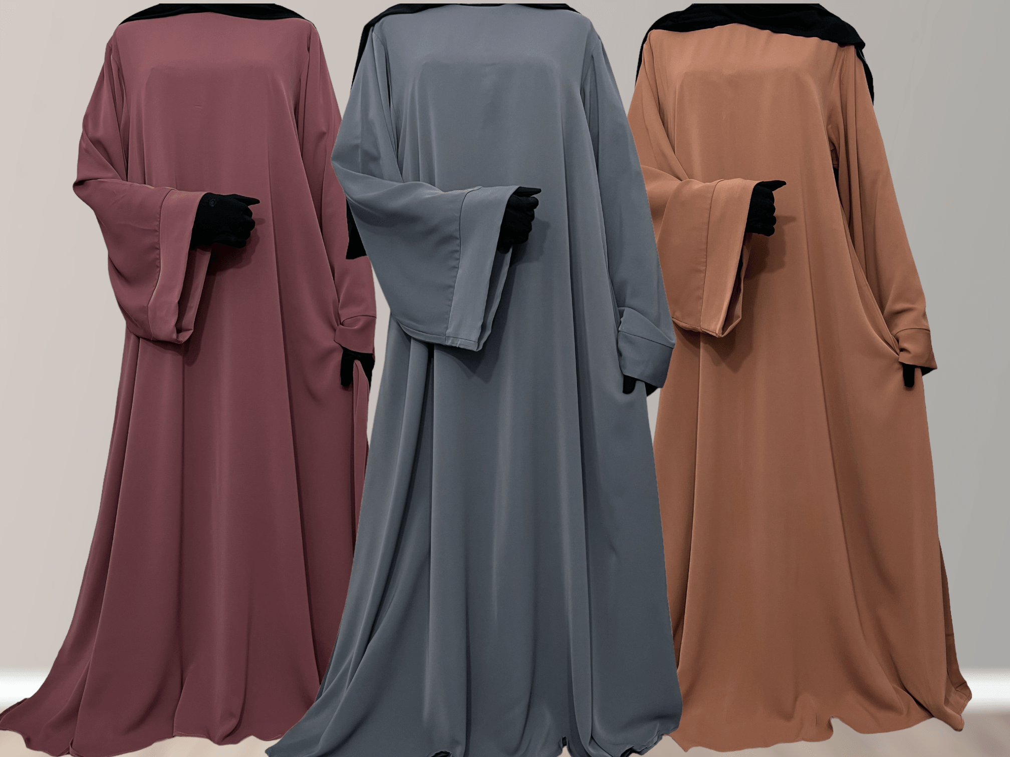 3 womens abayas