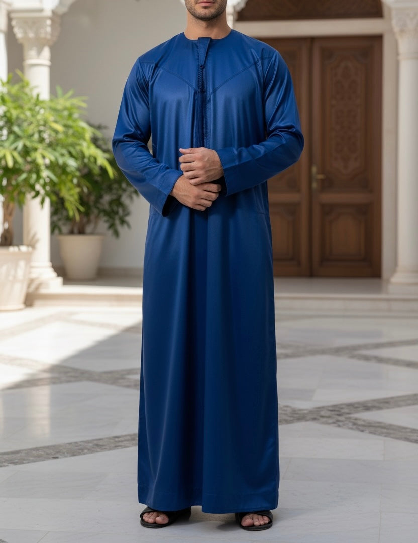 Royal Blue Emaar Basic's Shiny Emirati Thobes