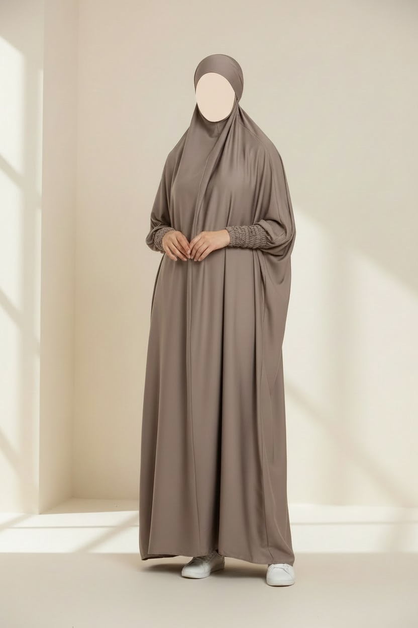One Piece Jilbab - Velvet Satin
