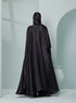 Women's Luxury Kaftan Style Abaya Set with scarf in Black