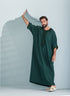 Traditional Moroccan Thobes dark green by Thobeluxe