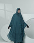 Women's Farasha Style Abaya with scarf in Teal