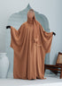 Women's Premium Batwing Abaya with Scarf in Caramel Discover Sobha, premium everyday batwing/butterfly caramel abaya with a matching chiffon scarf