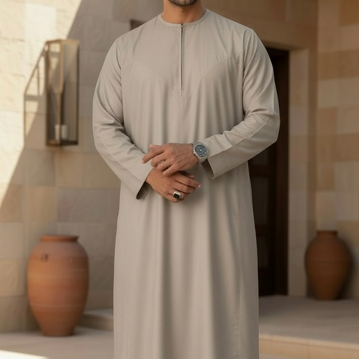 Matte Taupe Omani Thobe TL Essentials