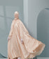 Women's Luxury Kaftan Style Abaya Set with scarf in Champagne