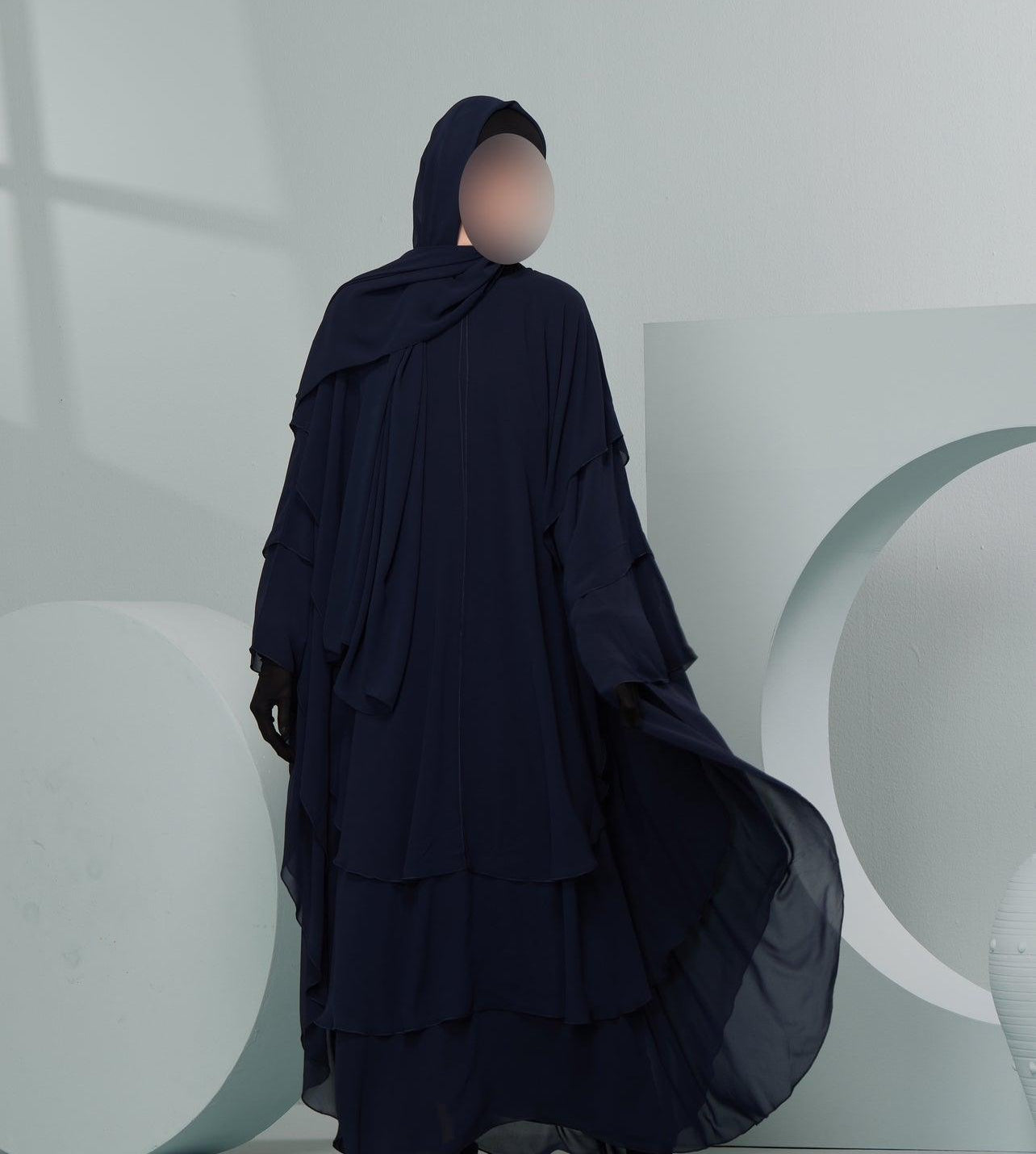 Women's Farasha Style Abaya in Navy