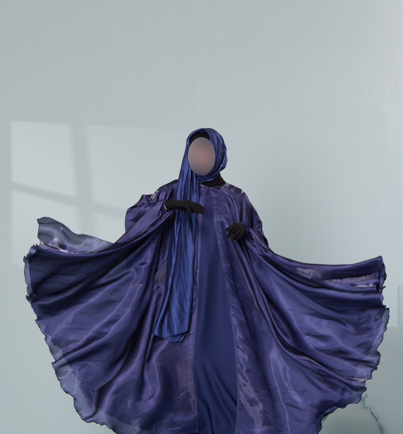 Women's Luxury Kaftan Style Abaya Set in Navy