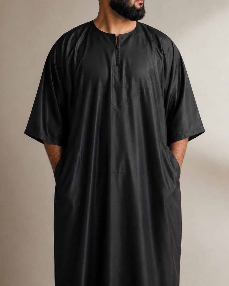 TL Comfort- Comfort Moroccan Gandoura - Obsidian Black