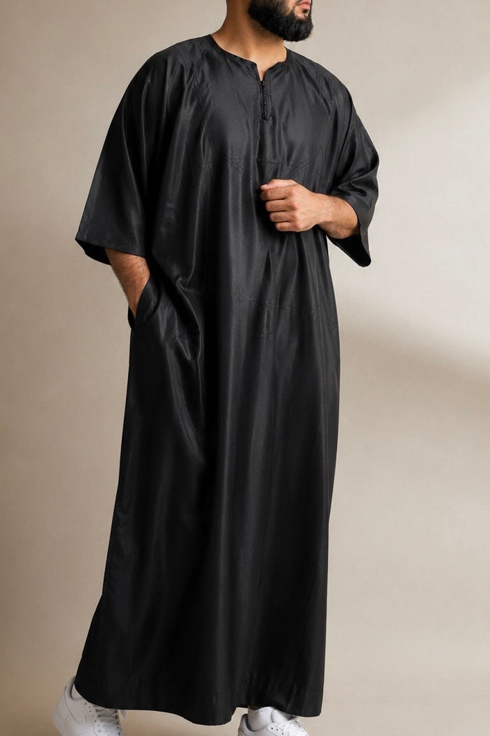 TL Comfort- Comfort Moroccan Gandoura - Obsidian Black