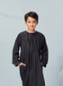 Kids Embroidered Black Thobe with Black Tassel Ages 3-13 Kids Omaar thobe in Black