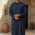 Matte Navy Omani Thobe TL Essentials