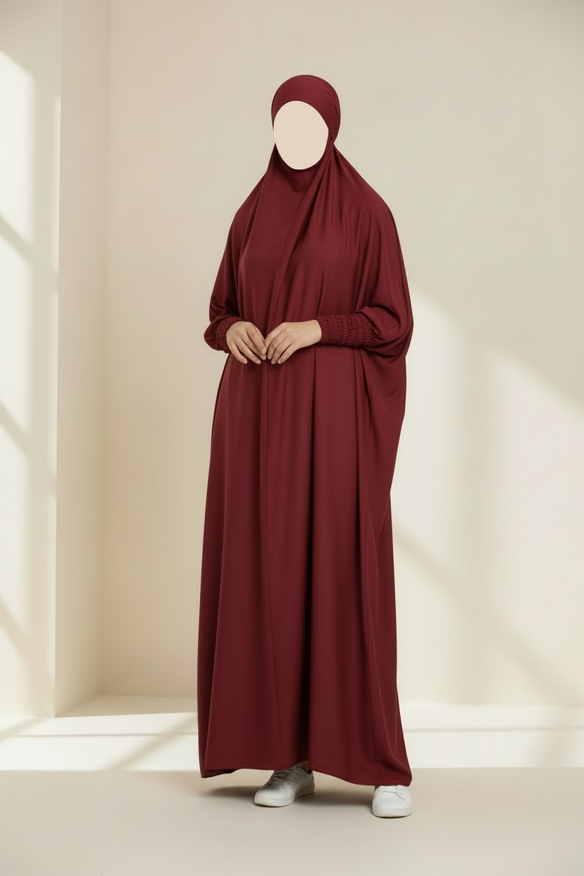 One Piece Jilbab - Velvet Satin