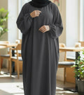 Dark Grey Batwing Abaya TL Essentials
