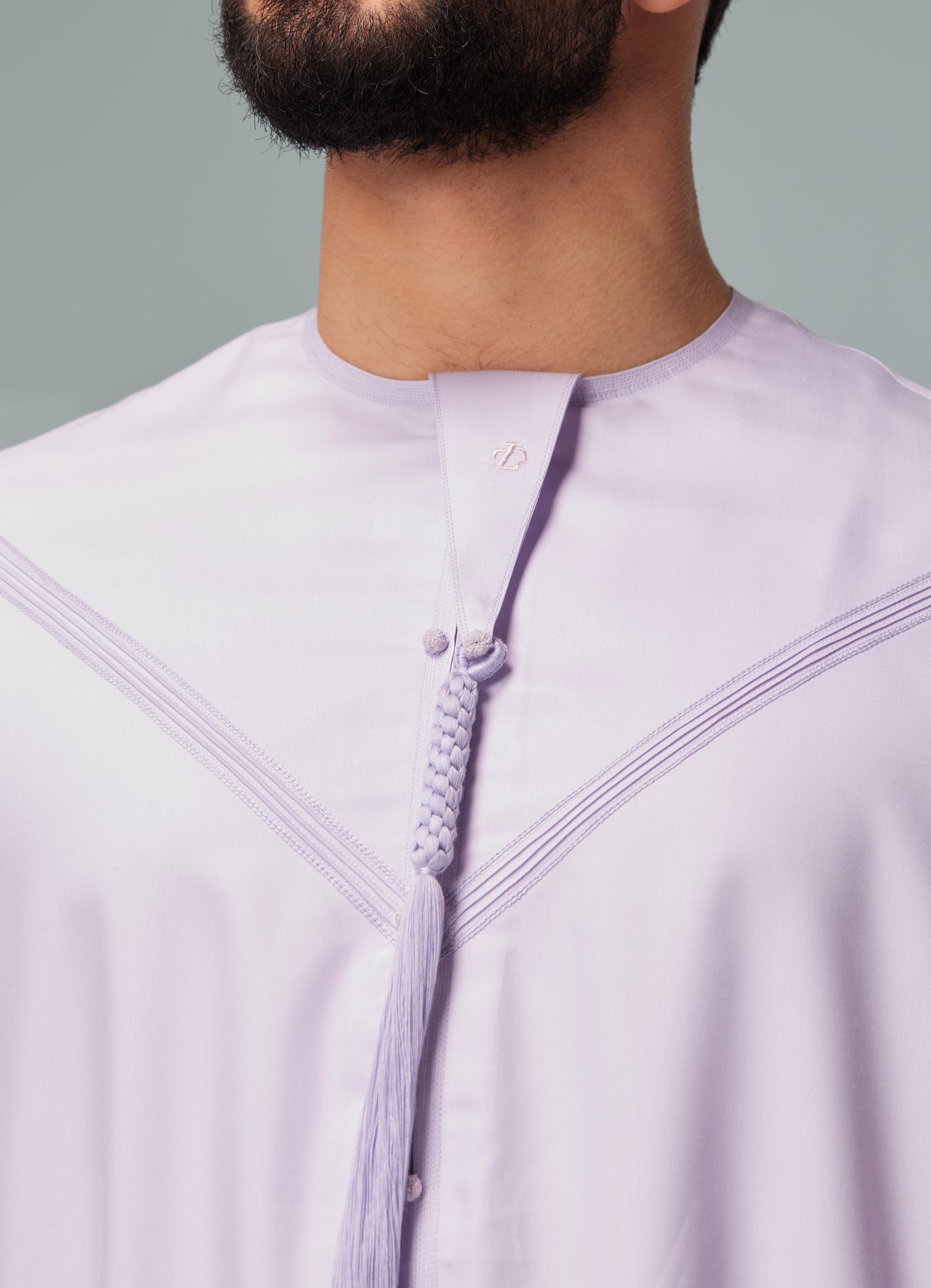 Thobeluxe mens saudi thobe in lavender colour