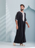 Moroccan Thobe in Black and Silver