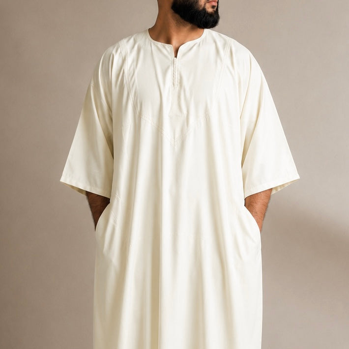 TL Comfort- Comfort Moroccan Gandoura - Pristine White