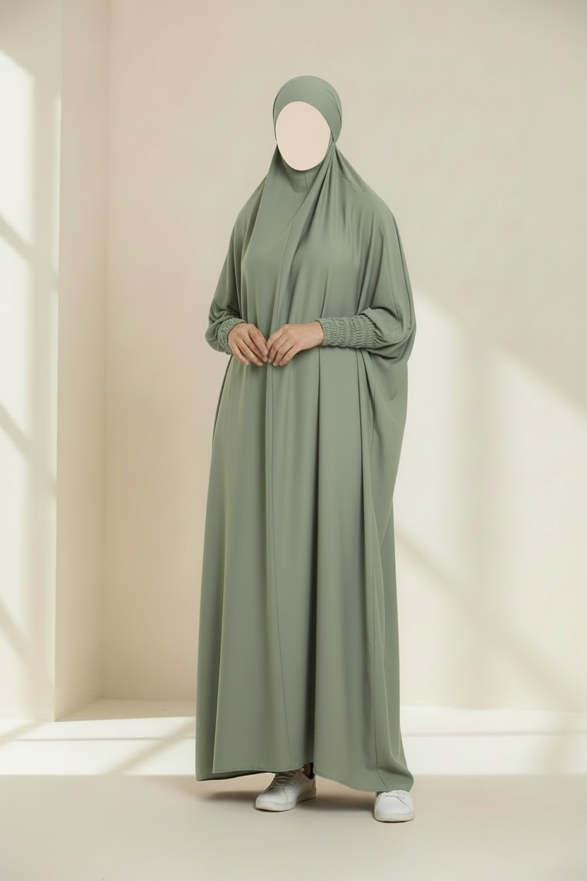 One Piece Jilbab - Velvet Satin