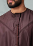 Men's Premium Emaar Thobe in Chestnut Brown with Tassel Thobeluxe