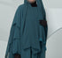 Women's Farasha Style Abaya with scarf in Teal