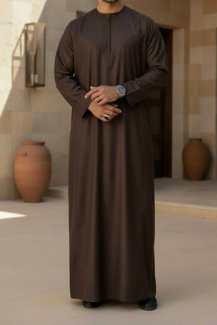Matte Brown Omani Thobe TL Essentials