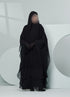 Women's Farasha Style Abaya Set in Black