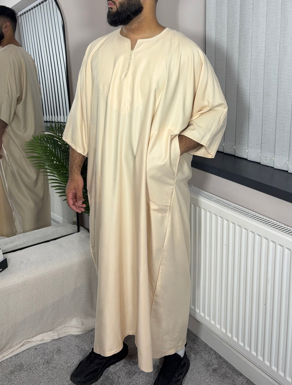 TL Comfort- Comfort Moroccan Gandoura - Cream Beige