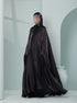 Women's Luxury Kaftan Style Abaya Set with scarf in Black, new trending abayas