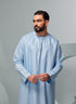 Men's Premium Emaar Thobe in Sky Blue with Tassel