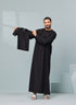 Kids Embroidered Black Thobe with Black Tassel Ages 3-13 Kids Omaar thobe in Black