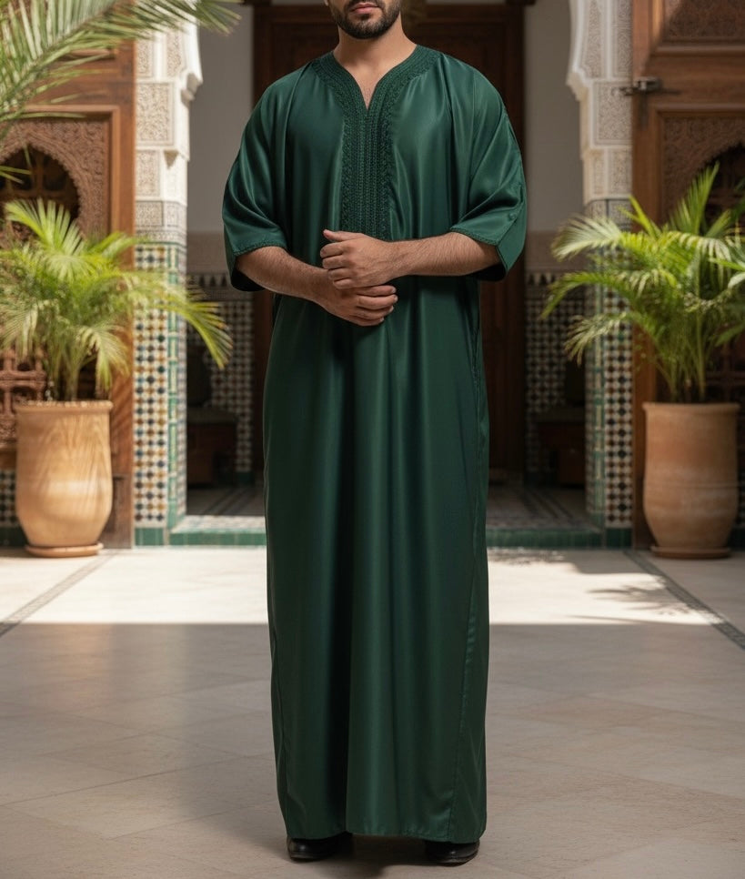Green Classic Moroccan Thobe