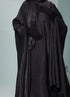 Women's Luxury Kaftan Style Abaya Set with scarf in Black