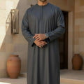 Matte Slate Grey Omani Thobe TL Essentials