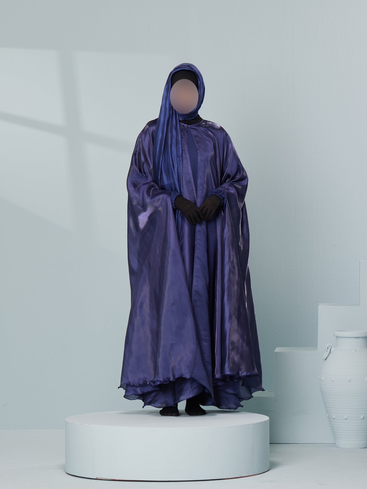 Women's Luxury Kaftan Style Abaya Set in Navy