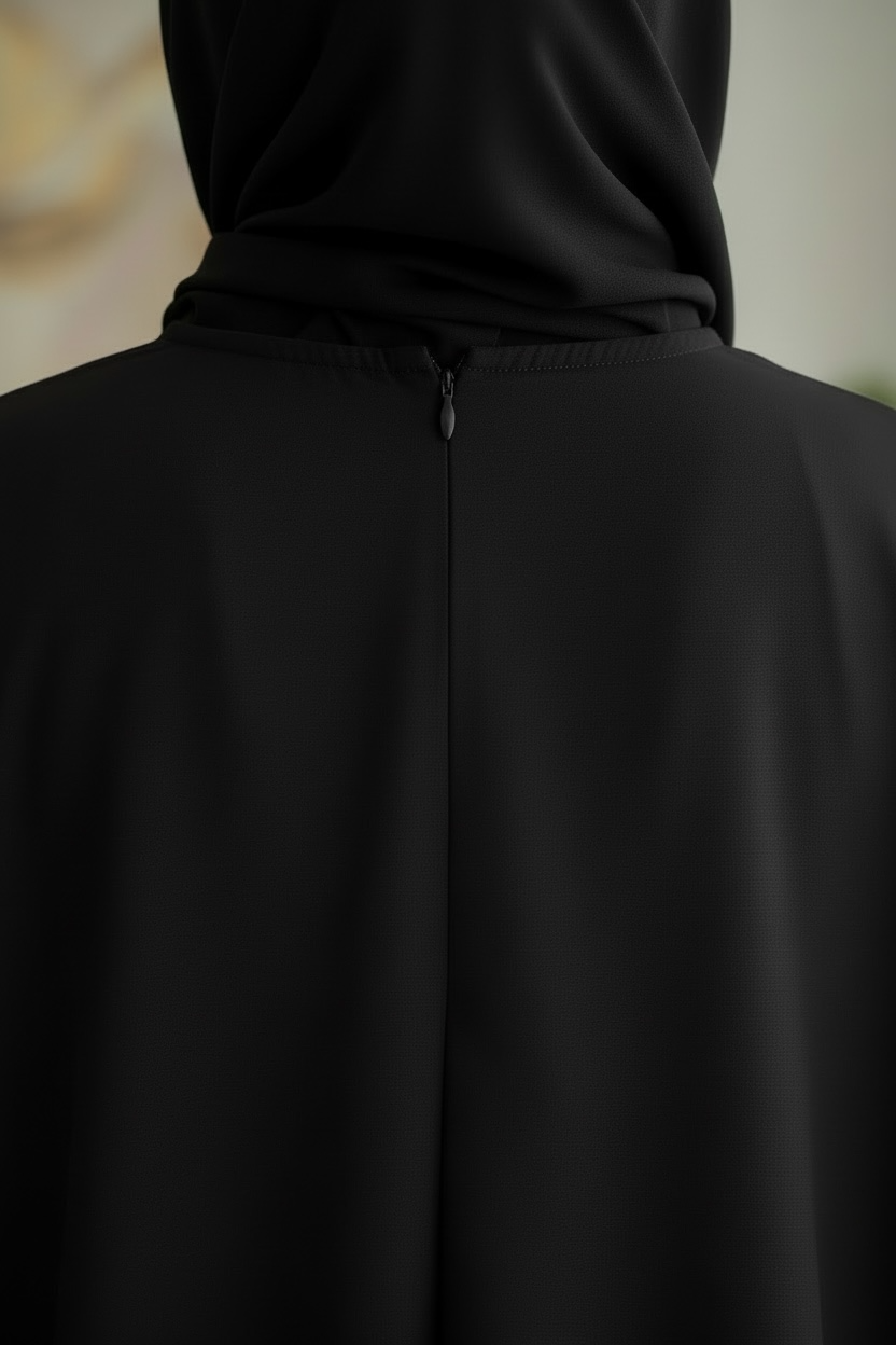 Black Closed Abaya TL Essentials