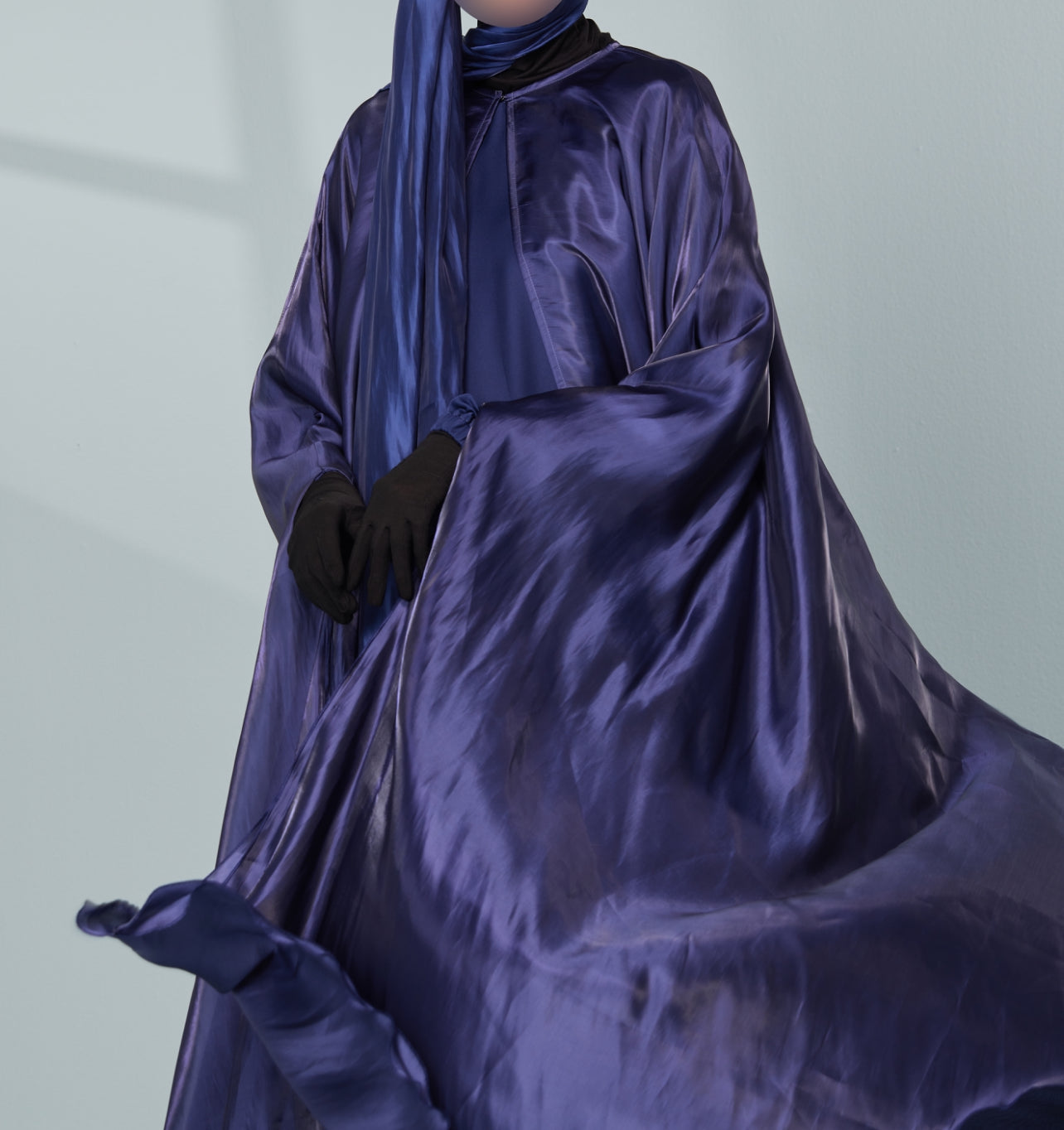 Women's Luxury Kaftan Style Abaya Set in Navy