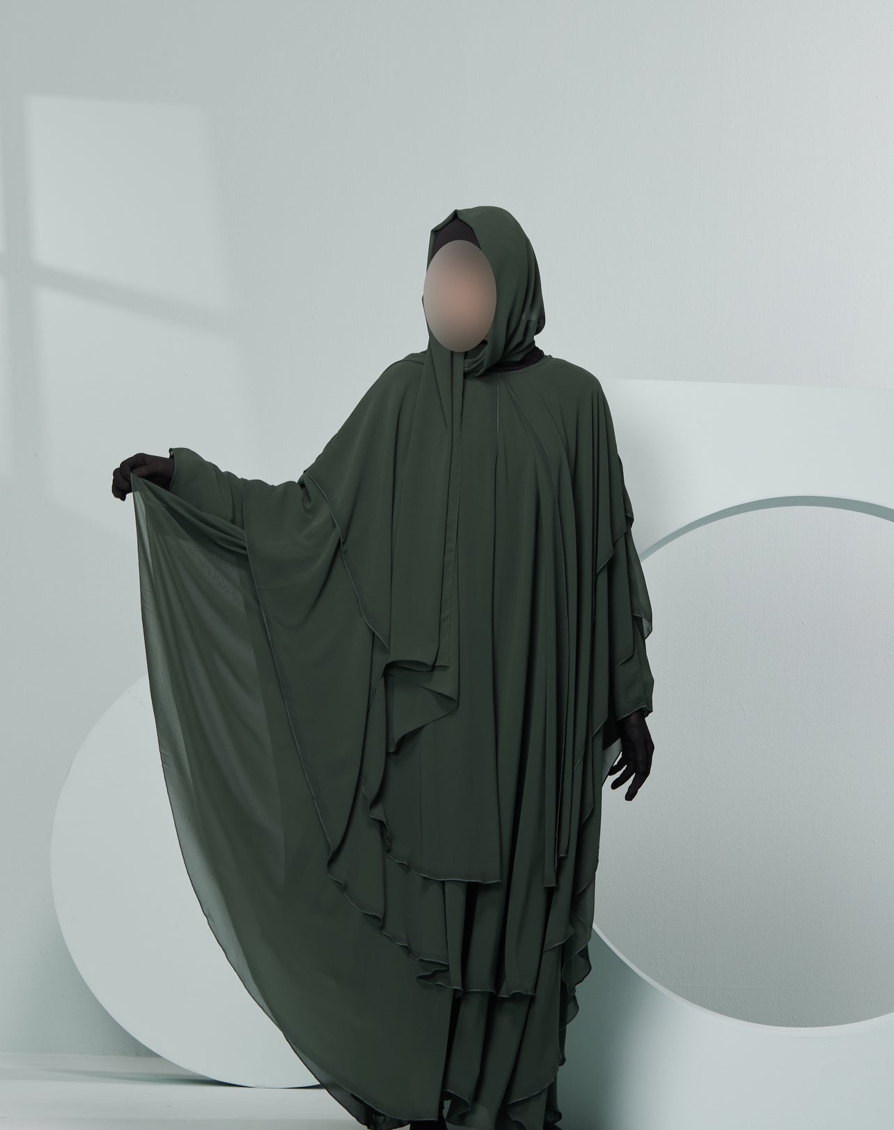 Women's Farasha Style Abaya in Green