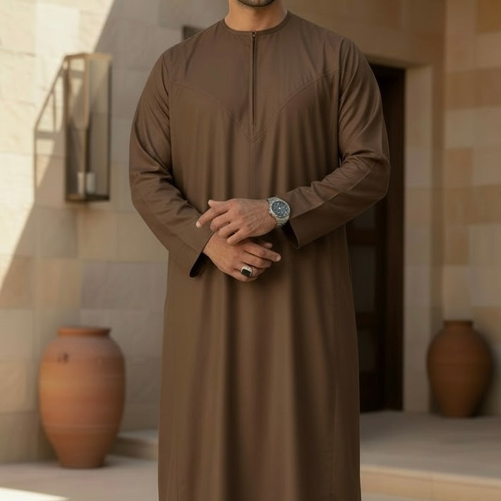 Matte Mocha Omani Thobe TL Essentials