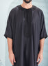 Men's Moroccan Thobe in Black, Othman Thobe