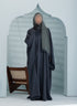 Women's Premium Batwing Abaya with Scarf in Charcoal