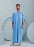 Traditional Moroccan Thobes sky blue by Thobeluxe