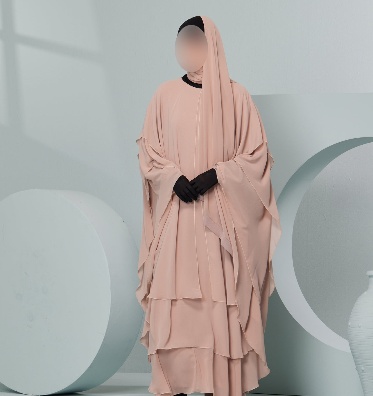 Abaya stylish abaya is 3 layers of soft, flowy chiffon fabric