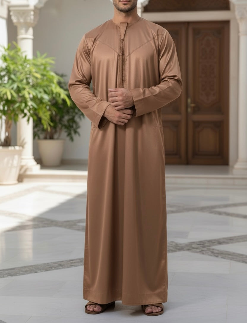 Gold brown- Emaar Basic's Shiny Emirati Thobes