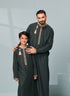 Kids Embroidered Green Thobe with Gold Tassel Ages 3-13 boys thobes