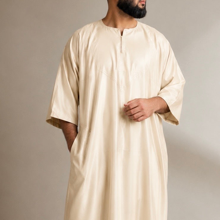TL Comfort- Comfort Moroccan Gandoura - Cream Beige