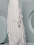 Women's Farasha Style Abaya Set in White