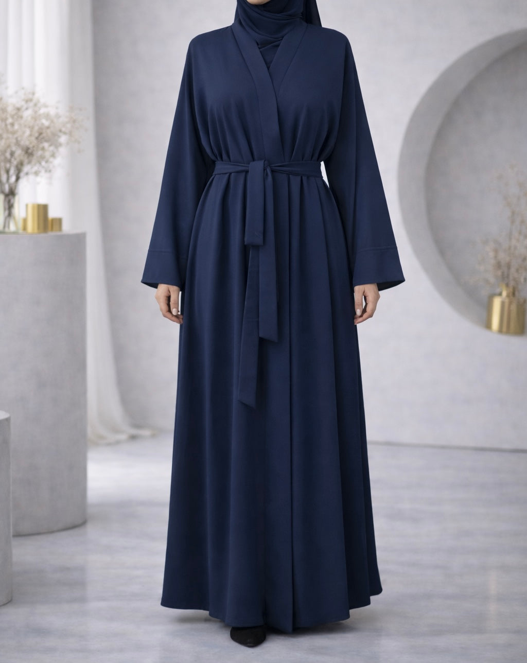 Classic Nidha Open Abayas Wide Sleeve
