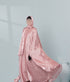 Women's Luxury Kaftan Style Abaya Set with scarf in Pink