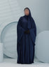 Women's Premium Batwing Abaya with Scarf in Navy Sobha, thobeluxe premium everyday batwing/butterfly navy abaya with a matching chiffon scarf