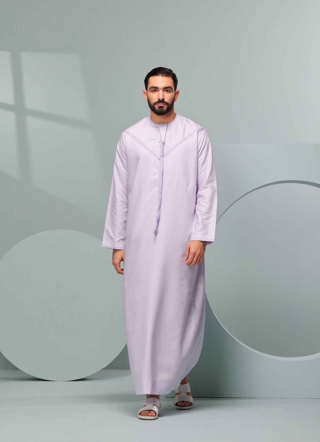 Thobeluxe mens saudi thobe in lavender colour