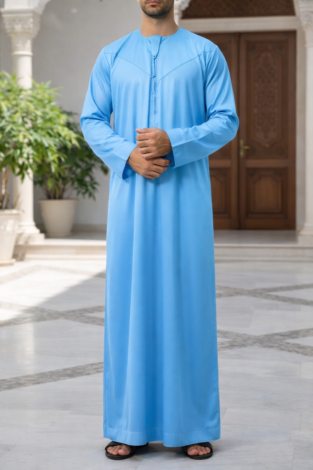 Sky blue- Emaar Basic's Shiny Emirati Thobes